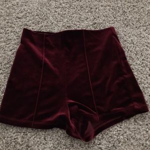 NEVER WORN VELVET F21 SHORTS